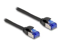Delock Cavo di rete RJ45 Cat.6A S/FTP sottile da 1 m nero - 1 m - Cat6a - S/FTP (S-STP) - RJ-45 - RJ