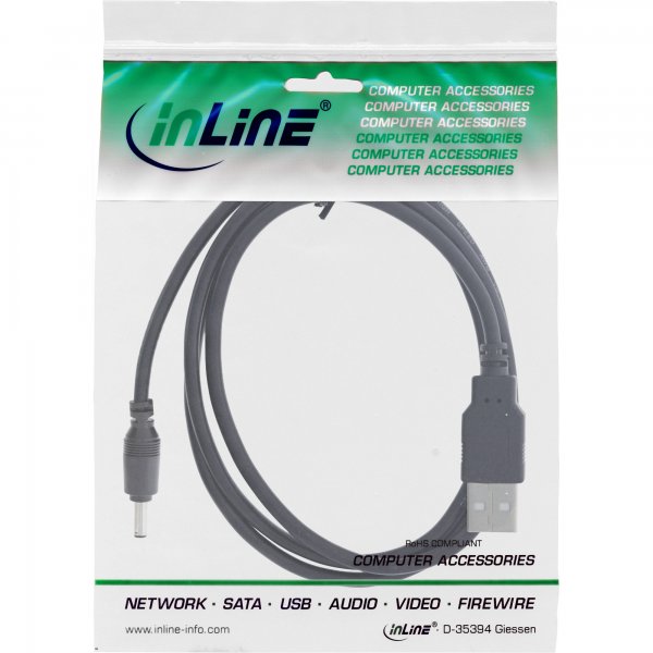 InLine Cavo Adattatore Alimentazione USB-A a DC 3,5x1,35 mm - 1m