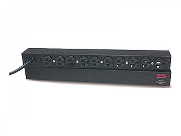 APC Rack PDU Basic 1U 15A 120V 10 5-15 - Strip alimentazione - 3,7 m