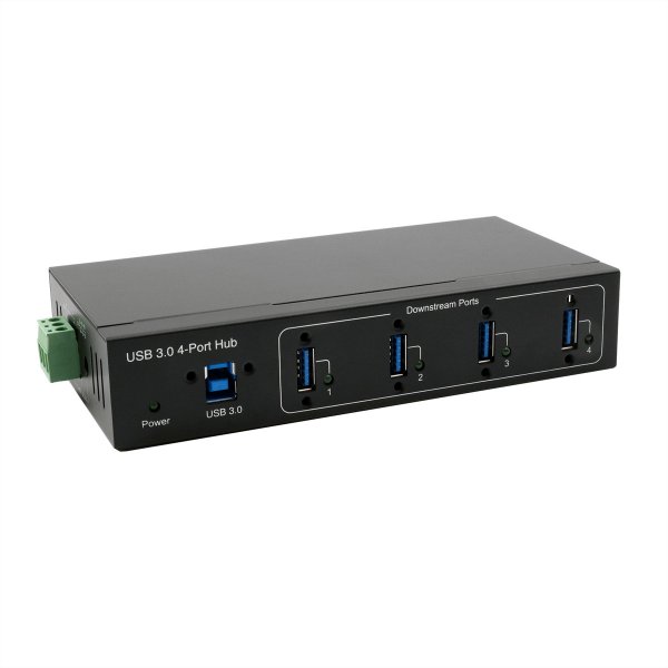 Exsys EX-11224HMVS USB 3.2 Gen 1 Hub Din-Rail Kit VIA VL811+ Chipset
