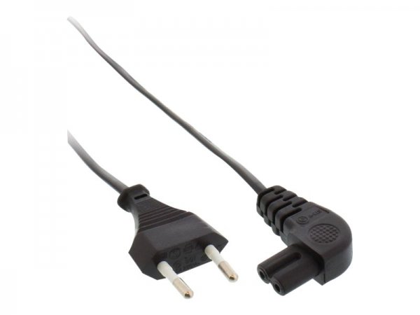 InLine Cavo alimentaz. spina Italiana presa Euro 8 C7 - 90° D - nero - 3m