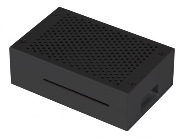 Joy-IT RB-ALUCASEP4+01B - Custodia - Raspberry Pi - Nero - 98 mm - 30 mm - 60 mm