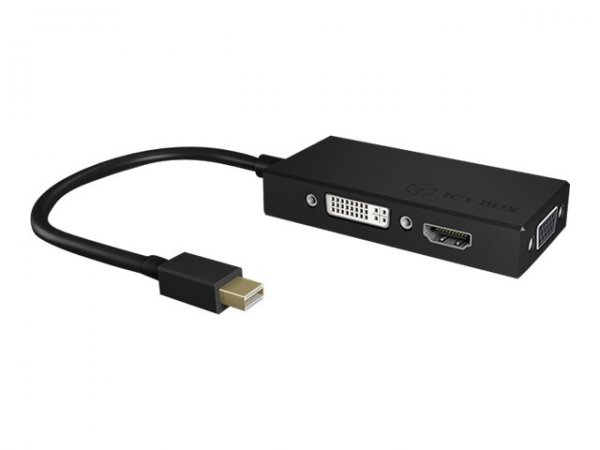 ICY BOX IB-AC1032 - Mini DisplayPort - DVI-D + VGA (D-Sub) + HDMI - Maschio - Femmina - Dritto - 384