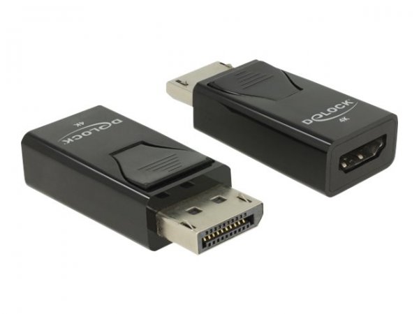 Delock Adattatore DisplayPort 1.2 maschio a HDMI femmina 4K passivo nero - DisplayPort - HDMI tipo A