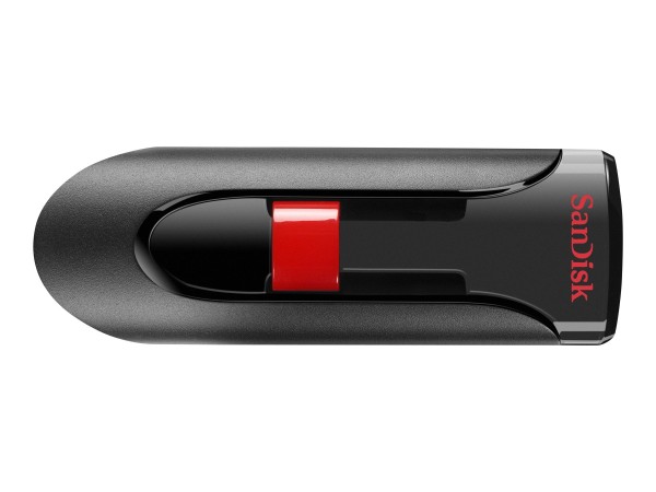 SanDisk Cruzer Glide - 64 GB - USB tipo A - 2.0 - Lamina di scorrimento - 6,8 g - Nero - Rosso