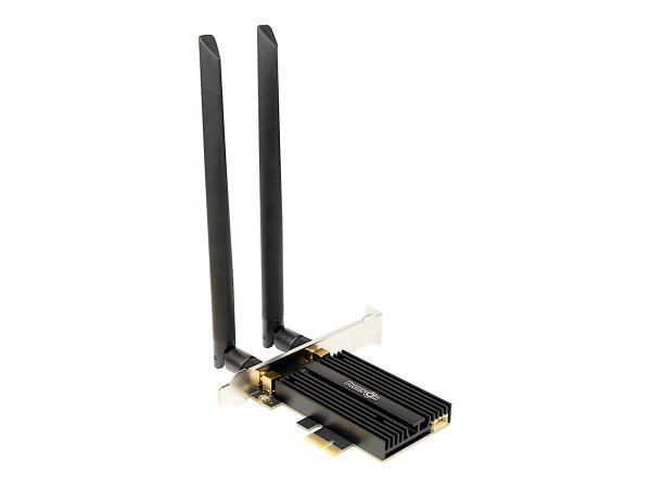 Inter-Tech DMG-36 - Interno - Wireless - PCI Express - WLAN / Bluetooth - 5400 Mbit/s - Nero - Argen