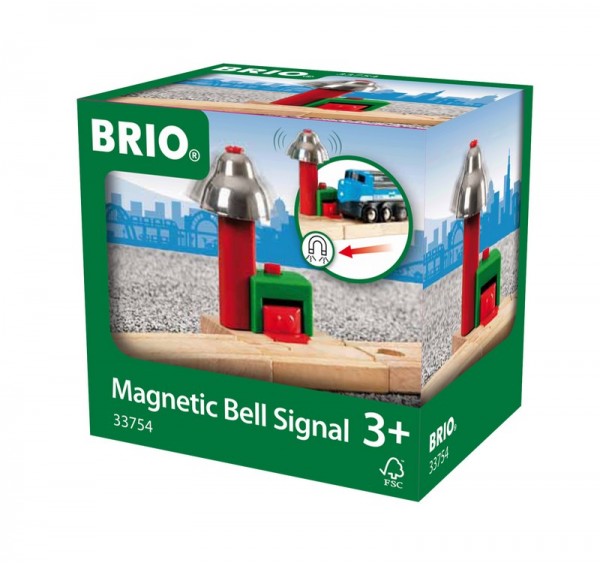 BRIO Trenini Segnale Magnetico con Campana Paesaggio Gioco 0-3 Anni