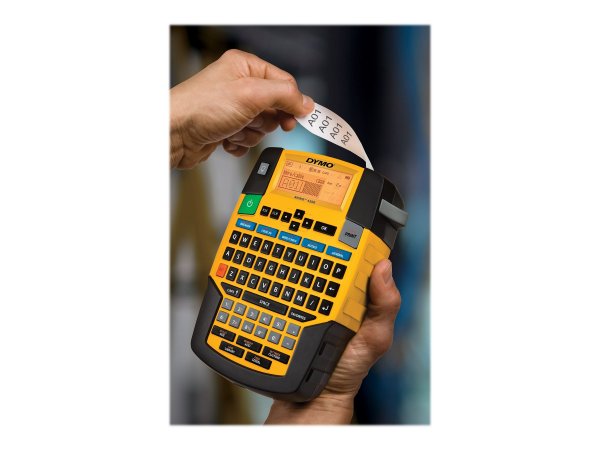 Dymo RHINO 4200 Etichettatrice industriale multiuso | Tastiera QWERTY | Giallo - QWERTY - Nero - Gia