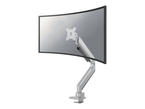 Neomounts NM-D775SILVERPLUS Braccio per monitor 10-49" - molla a gas - Topfix - 180°-stop - Morsetto