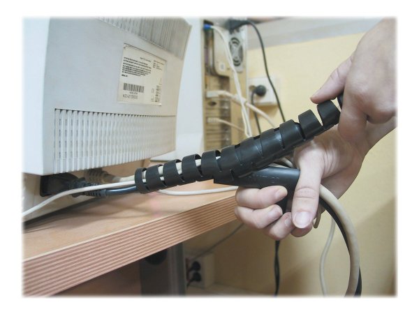 Fellowes CableZip - Guaina intrecciata per cavi - Scrivania - Nero