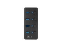natec MANTIS - USB 2.0 Type-B - USB 3.2 Gen 1 (3.1 Gen 1) Type-A - 5000 Mbit/s - Nero - Acrilonitril