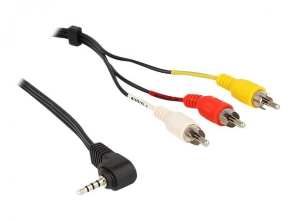 Delock 84504 - 1,5 m - 3.5mm - 3 x RCA - Nero - Maschio/Femmina - 1 pz