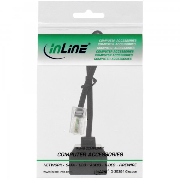 InLine Distributore ISDN - da 1x RJ45 M a 2x RJ45 M - (8P4C) - 15cm - senza res.