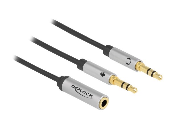 Delock Headset Adapter 1x Klinkenbuchse> 2x - Adattatore - Audio/multimedia