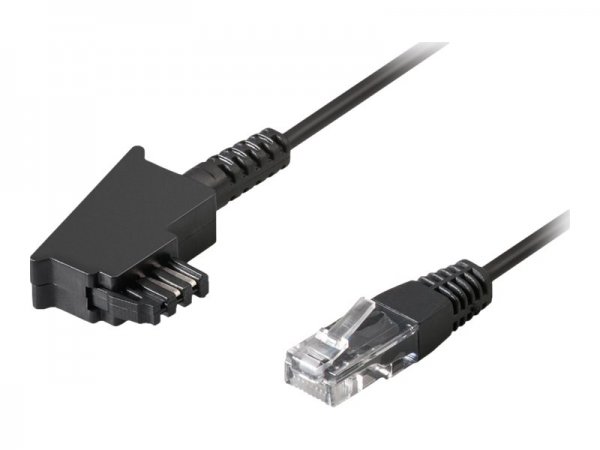 Goobay Telefonkabel - TAE-F m - RJ-45 - - Schwarz 51235 - Cavo - Rete