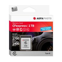 AgfaPhoto CFexpress Professional - 1000 GB - CFexpress - NAND - 1700 MB/s - 1400 MB/s - Resistente a