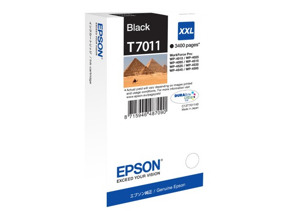 Epson Tinte C13T70114010 T7011 XXL Schwarz - Originale - Cartuccia di inchiostro