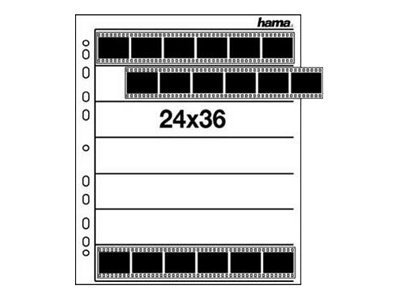 Hama Negative Sleeves - 24 x 36 mm - Glassine matt - 7 fogli - 24 x 36 mm - 25 fogli - 260 mm - 310