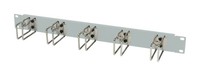 ALLNET Kabelführungsplatte Metall mit 5 großen Buegeln Lichtgrau