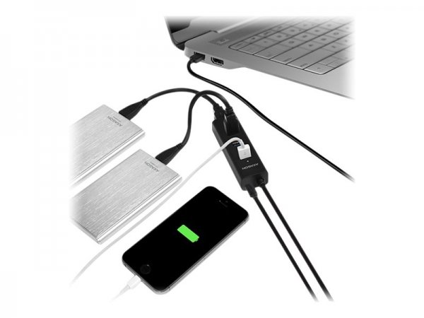 AXAGON HUE-S2BP - USB 3.2 Gen 1 (3.1 Gen 1) Type-A - USB 3.2 Gen 1 (3.1 Gen 1) Type-A - 5000 Mbit/s