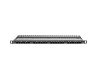 Lanberg PPU5-0024-B - RJ-45 - Cat5,Cat5e - Nero - Metallo - Montaggio a rack - 0.5U