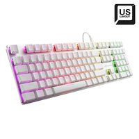 Sharkoon PureWriter RGB Blue - Cablato - USB - Interruttore a chiave meccanica - QWERTY - LED - Bian