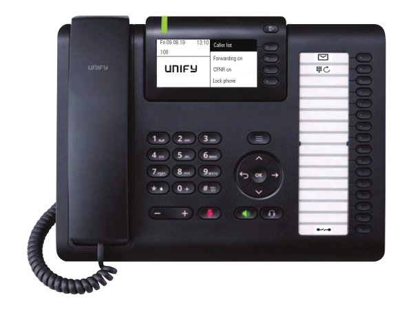 Unify OpenScape DeskPhone CP400T - IP Phone - Nero - Cornetta cablata - Scrivania - TFT - 9,4 cm (3.
