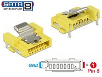 Delock 89887 - SATA - Nichel - Giallo - 8 mm - 12 mm - 15 mm - 1 pezzo(i)