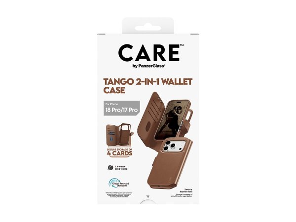PanzerGlass PGC Tango 2-in-1 Wallet Case Brown MagSa