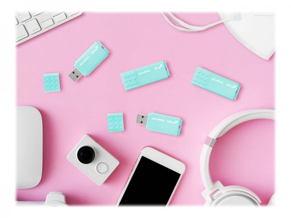 GoodRam USB 3.0 UME3 CARE - 16 GB - USB tipo A - 3.2 Gen 1 (3.1 Gen 1) - 60 MB/s - Cuffia - Turchese