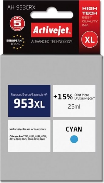 Activejet AH-953MRX Ink Replacement HP 953XL F6U17AE Premium - Compatibile - Cartuccia di inchiostro