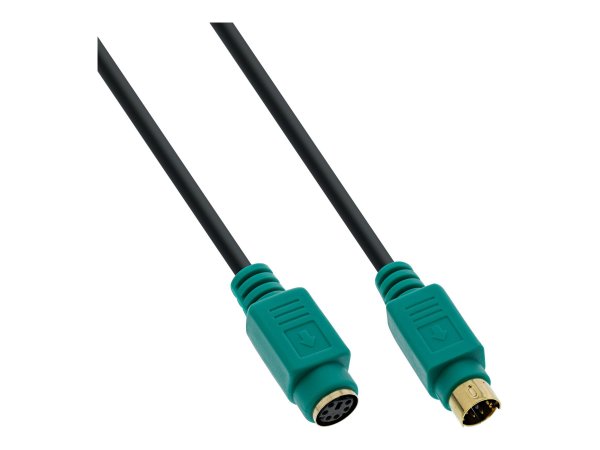 InLine Cavo PS/2 - 6pin Mini-Din M-F pc99 - connettore verde - dorato - 2m