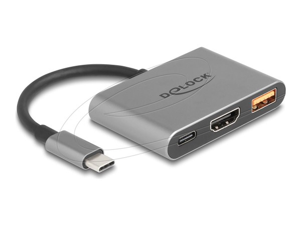 Delock USB Type-C Adapter zu HDMI 4K 30 Hz mit Typ-A - Adattatore - Digitale/dati