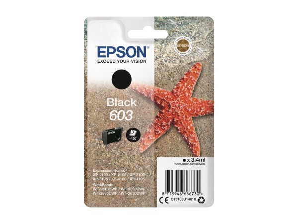 Epson 603 - 3.4 ml - Schwarz - original - Blisterverpackung
