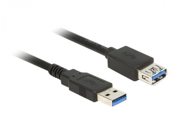 Delock 85054 - 1 m - USB A - USB A - USB 3.2 Gen 1 (3.1 Gen 1) - Maschio/Femmina - Nero