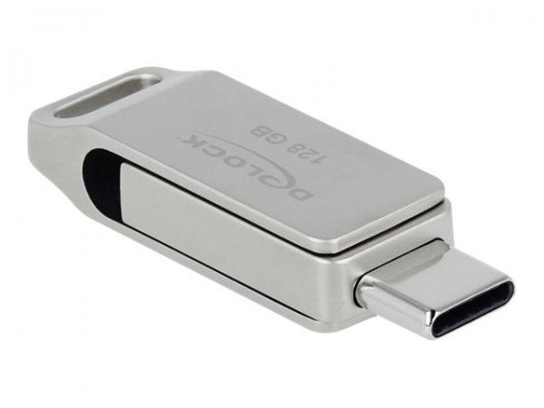 Delock Chiavetta USB 5 Gbps USB-C + Tipo-A da 128 GB - Alloggiamento in metallo - 128 GB - USB Type-