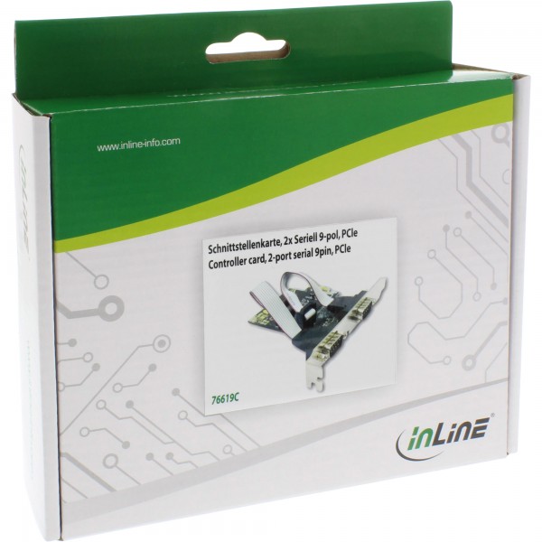 InLine Scheda seriale PCIe - 2x Sud-D 9pin maschio - Moschip MCS9922 CV