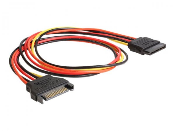 Delock 0.5m SATA - 0,5 m - SATA a 15 pin - SATA a 15 pin - Maschio - Femmina - Multicolore
