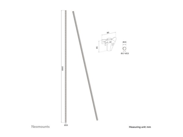 Neomounts Spiral Cable Wrap multiple cables white