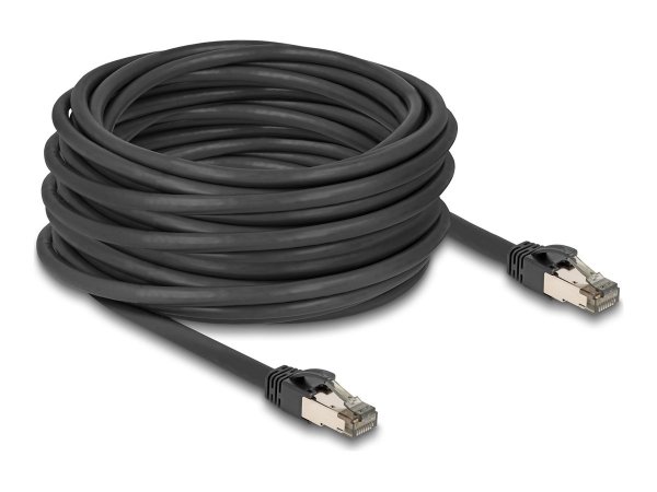 Delock Cavo di rete RJ45 Cat.6A U/FTP ultra-flessibile con rivestimento interno in metallo 15 m nero