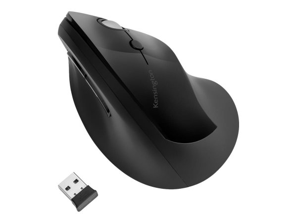 Kensington Mouse Pro Fit Ergo wireless—nero - Mano destra - RF senza fili + Bluetooth - 1600 DPI - N