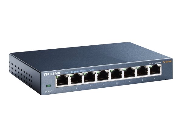TP-LINK Switch TL-SG108 SG108 Schwarz - Interruttore - 1 Gbps