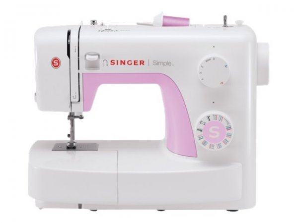 VSM SINGER Simple 3223 macchina per cucire automatica - 23 punti utili - Rosa - Bianco - Macchina da
