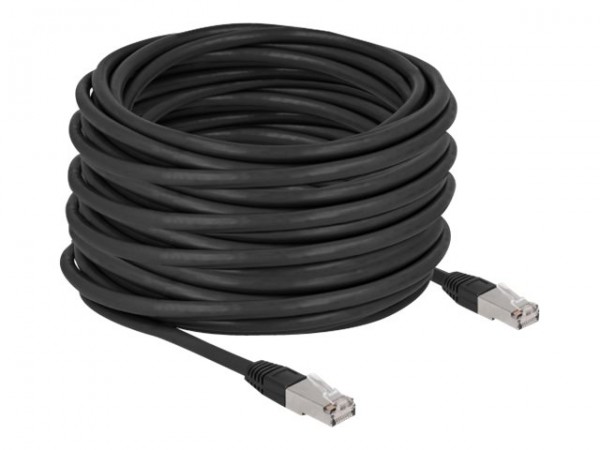 Delock Cavo di rete RJ45 Cat.6A S/FTP PE Outdoor da 20 m nero - 20 m - Cat6a - S/FTP (S-STP) - RJ-45