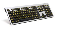 Logickeyboard LKB-LPRNTYB-AJPU - Full-size (100%) - Cablato - USB - Nero - Argento