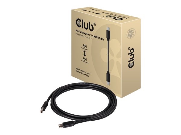 Club 3D Mini DisplayPort 1.4 Cable HBR3 8K60Hz Male / Male 2 mtr. / 6.56 Ft. - 2 m - Mini Displaypor