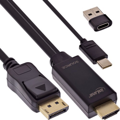 InLine Cavo convertitore da HDMI a DisplayPort - 4K/60Hz - nero - 1m