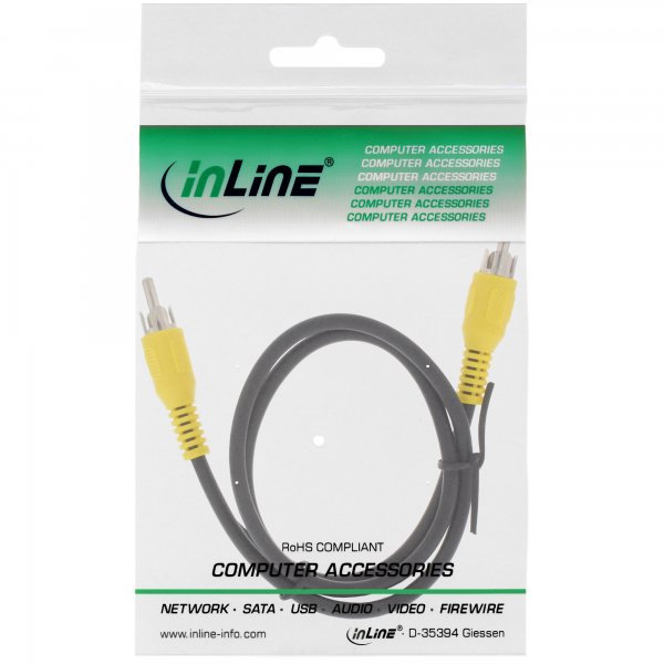InLine Cavo Video 1x RCA maschio / maschio - 3m - composito giallo