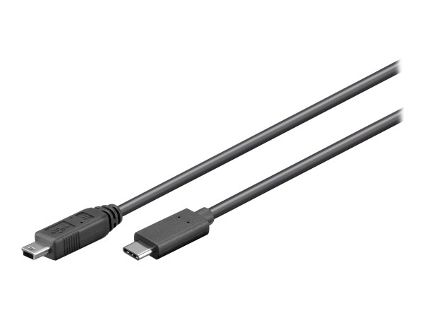 Goobay 67989 - 0,5 m - Mini-USB B - USB C - USB 2.0 - Maschio/Maschio - Nero