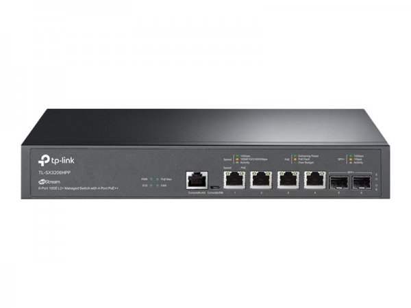 TP-LINK JetStream TL-SX3206HPP - Gestito - L2+ - 10G Ethernet (100/1000/10000) - Supporto Power over